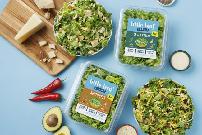 Little Leaf Farms' Salad Kits, now available in Crispy Caesar and Southwest varieties